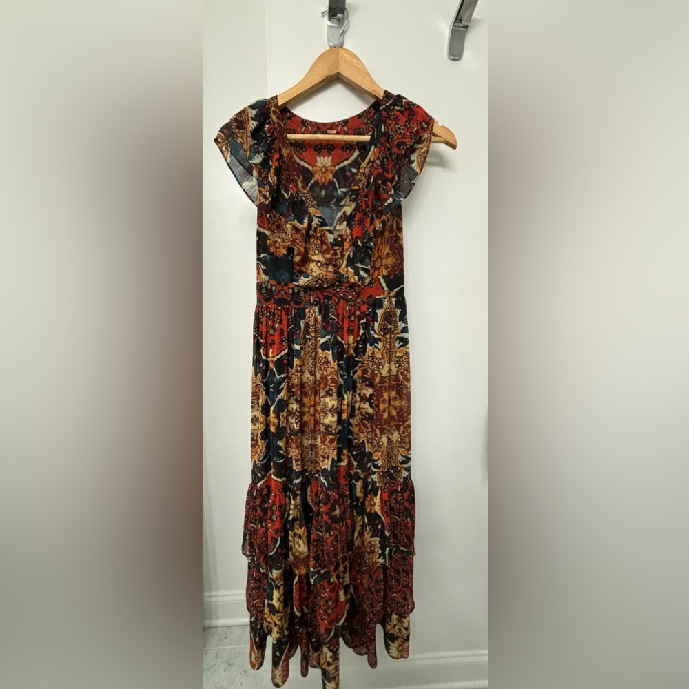 Free People ruffle maxi dress. Size x small.